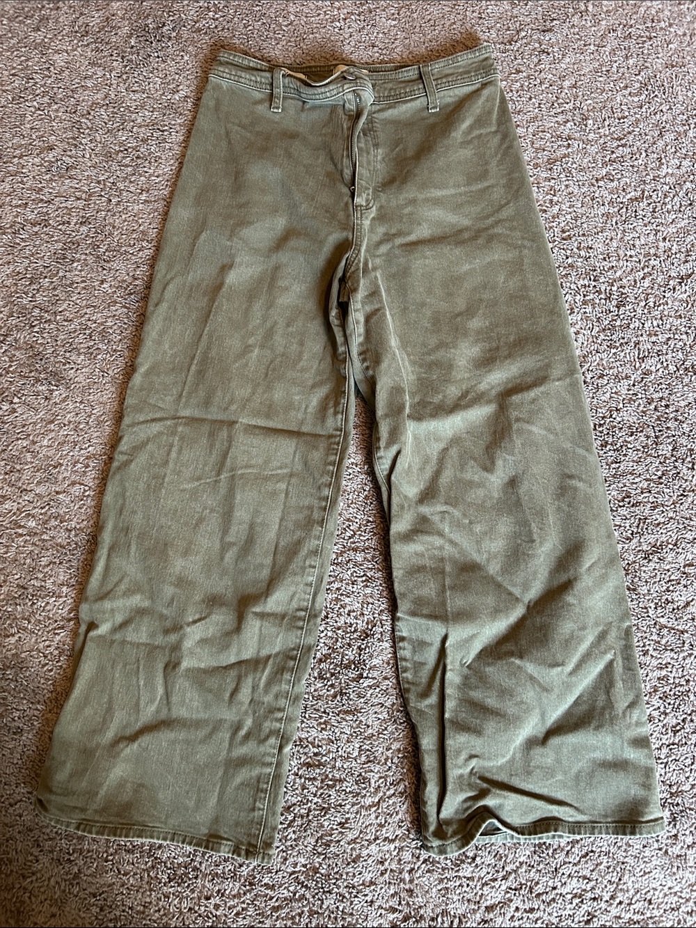 Universal Thread Olive Green Wide-Leg Women's Pants